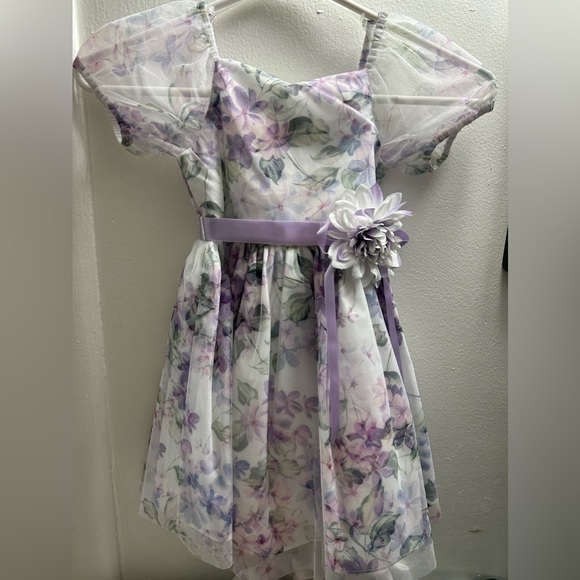 Toddler purple floral dress - Picture 2 of 5